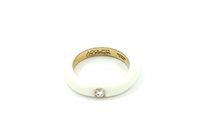 Anello Adolfo Courrier Donna JEANS in Oro bianco Diamante 0.11 Ct P1J04 - P1J04